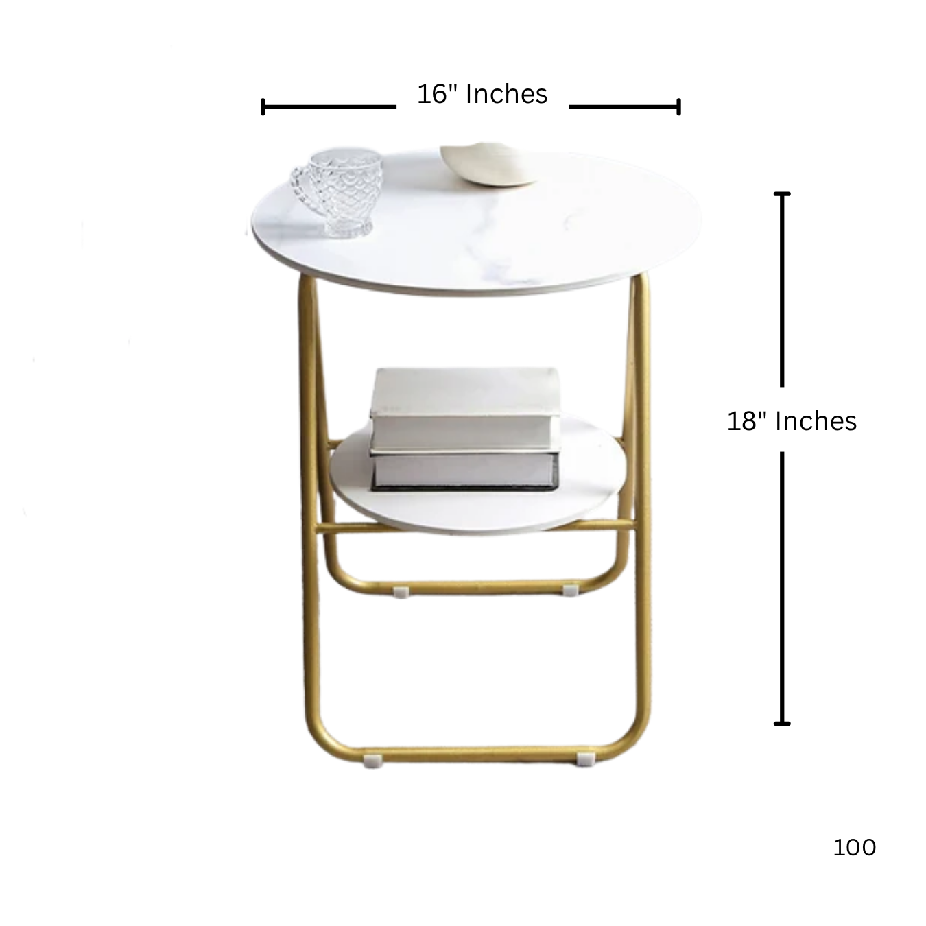 2-Tier End /Side Table with Mdf Top | MST-0233