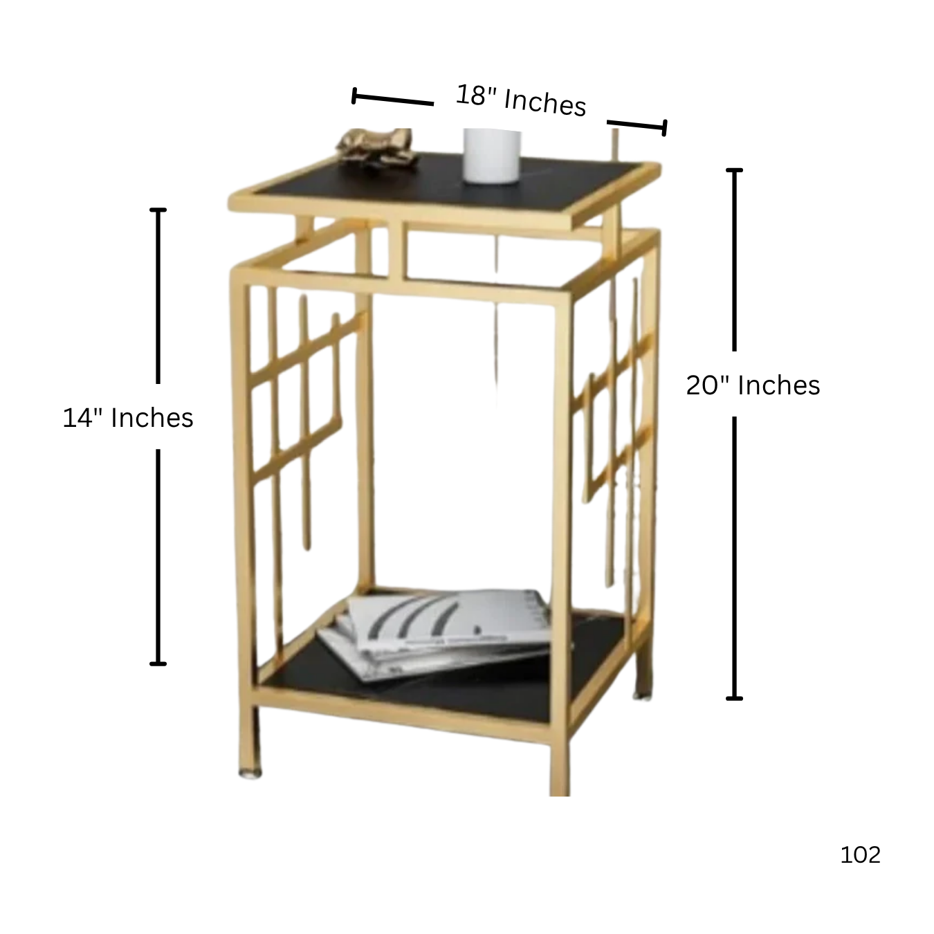 Nordic Modern Simple Iron Light Luxury Side Table  |  MST-0235