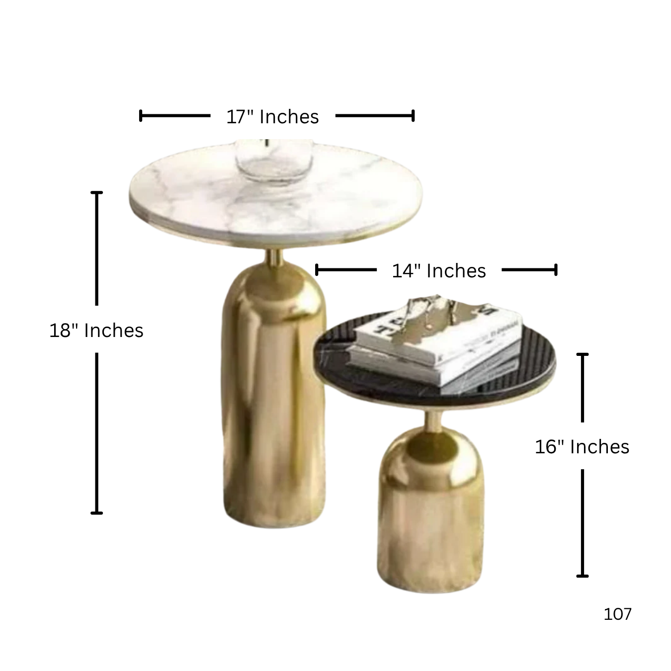 Luxury Round  Nesting Side Tables |  MST-0244