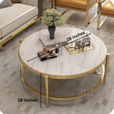 Modren coffee table with  Mdf White Round Sofa Coffee Table | MST-0362