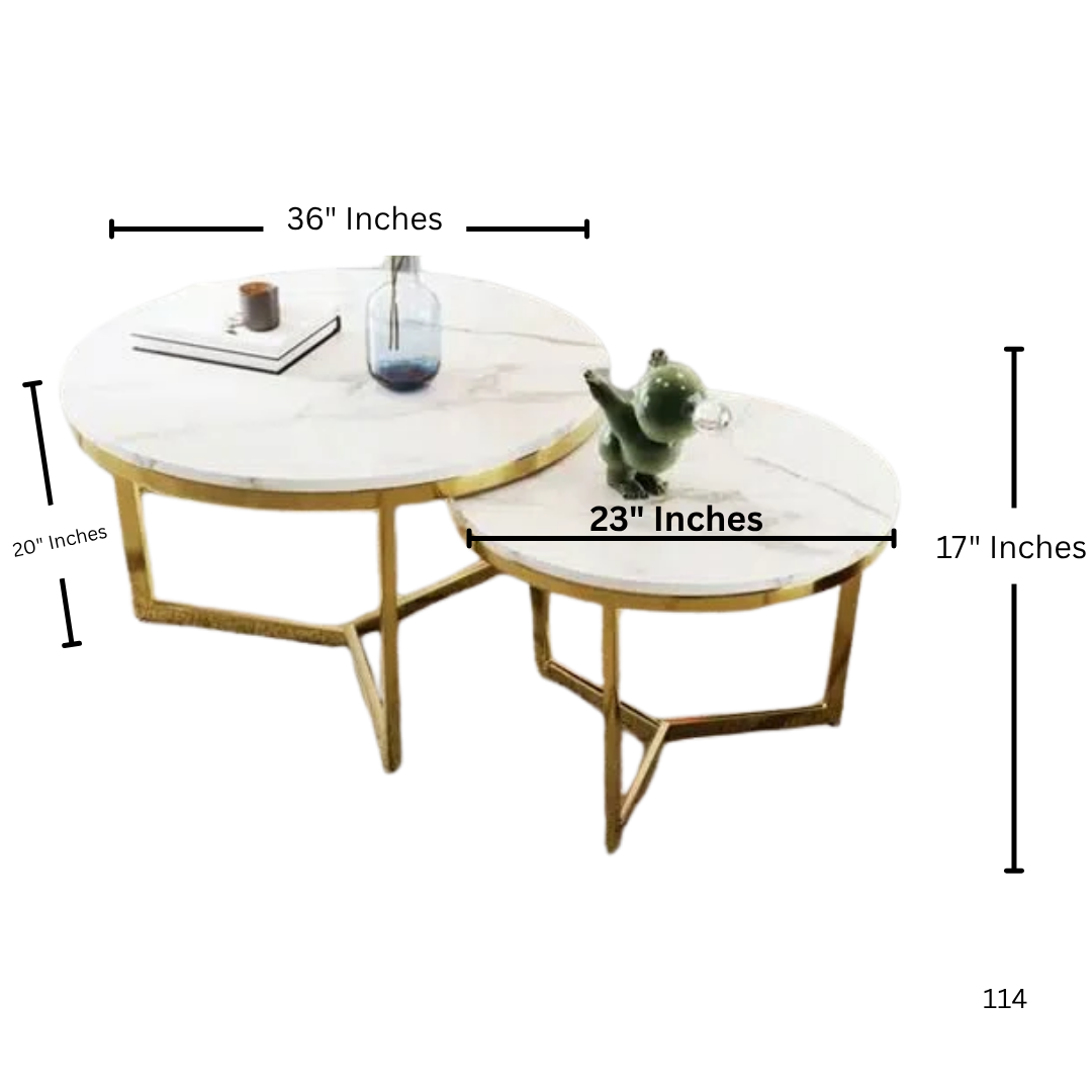 White Wood Nesting End Table | MST-0276
