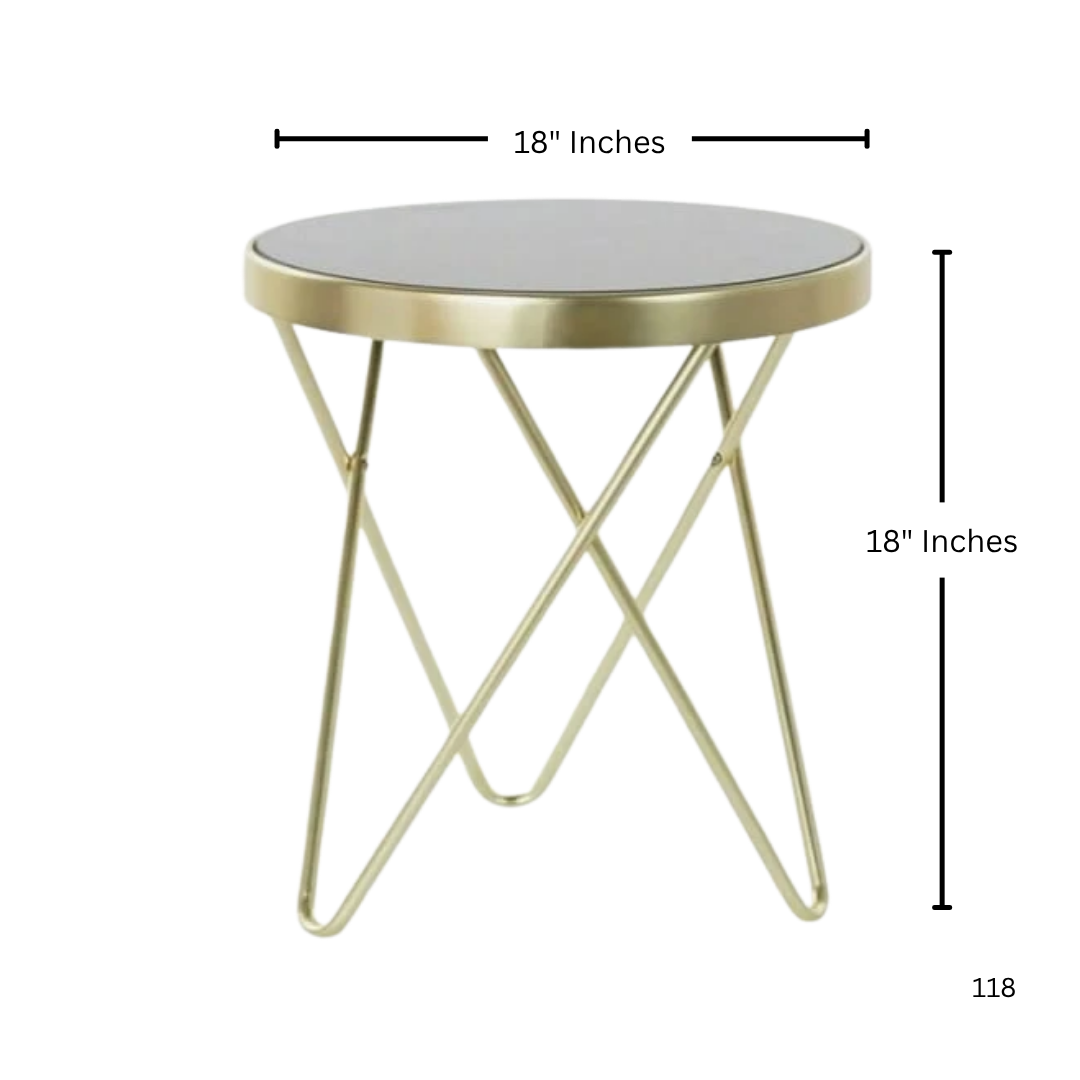 Coffee Table Golden Small Round Table | MST-0280