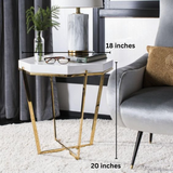 Dimond Style Top Metal End Table | MST-0411