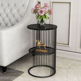 Wrought Iron Stylish and Functional Bedside Table  | MST-0177