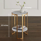 Blaine Gold Leaf Side Table | MST-0333