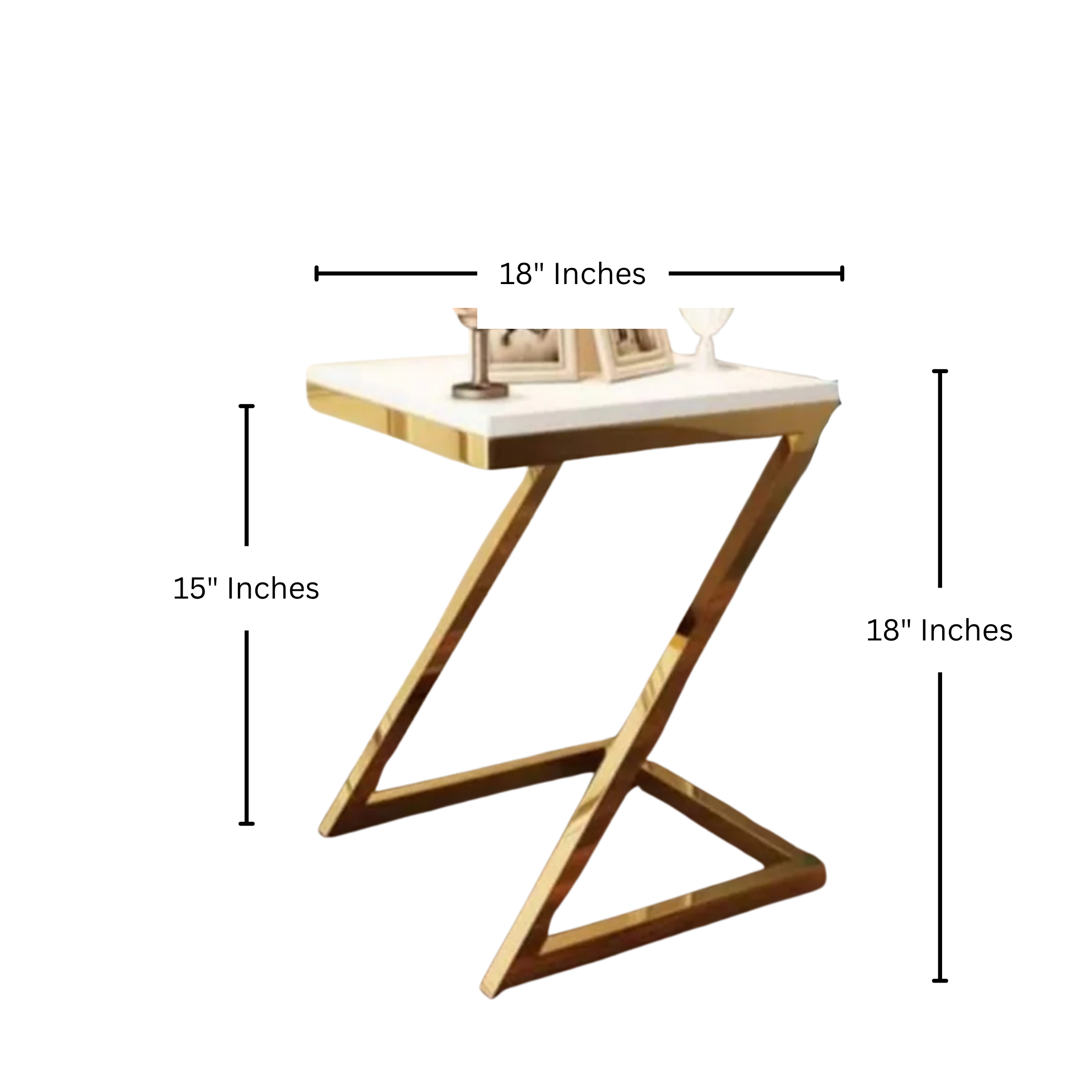 Side Table Modern Minimalist Metal Coffee Table Mdf Top | MST-0132