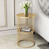 Wrought Iron Stylish and Functional Bedside Table  | MST-0177