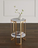 Blaine Gold Leaf Side Table | MST-0333