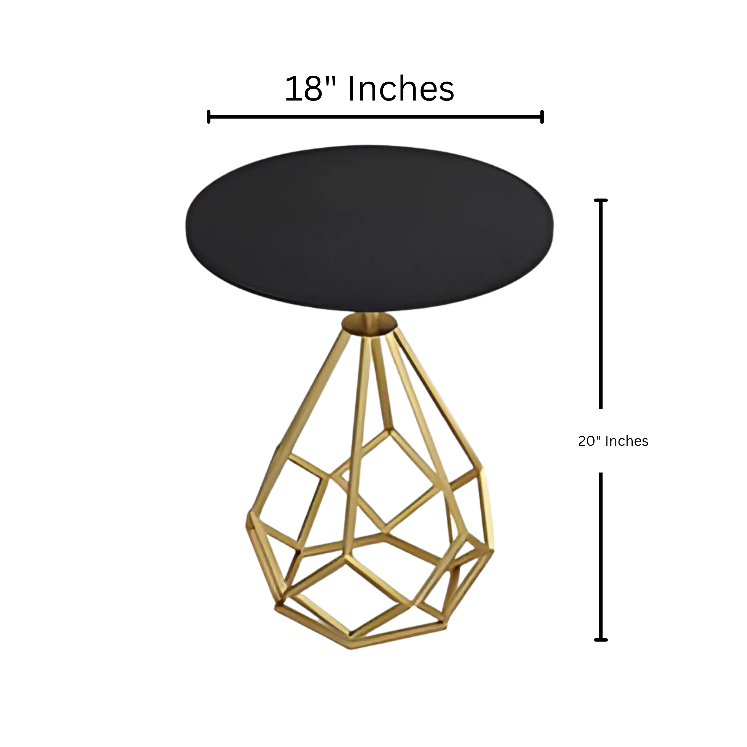 Black & Gold Coffee Table For Living Room & Office  MST-0152