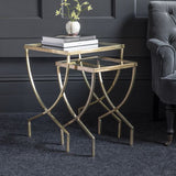 Wishbone Glass Top Nesting Side Tables |  MST-0216