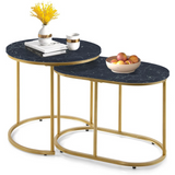 Timbul - Coffee Table - UV Top & Gold Finish | MST-0418