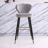 Modern Counter Height Velvet Bar Stools  | WSC-0118