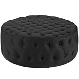 Upholstered Vinyl Ottoman