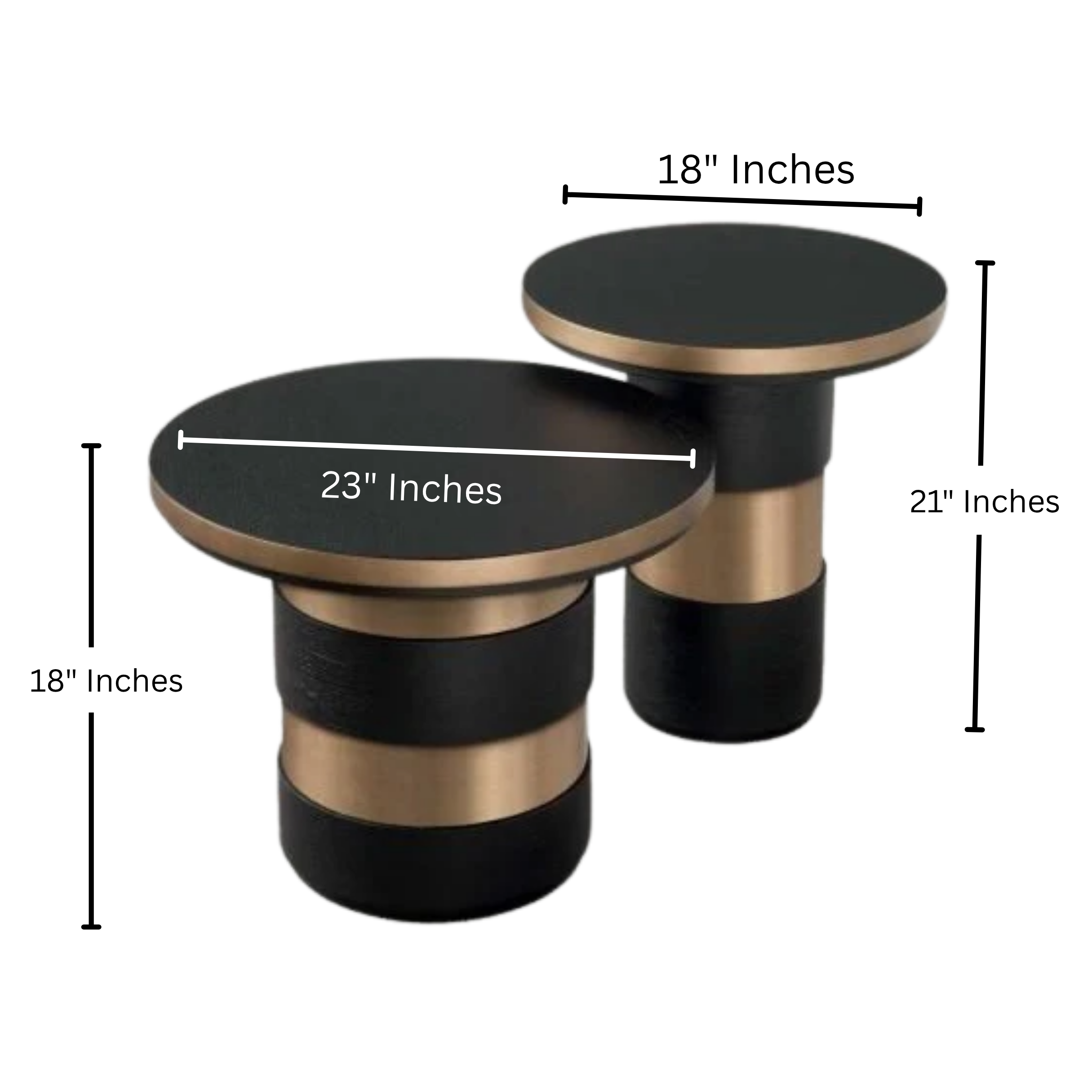 Unique Black & Gold Side tables | MST-0166