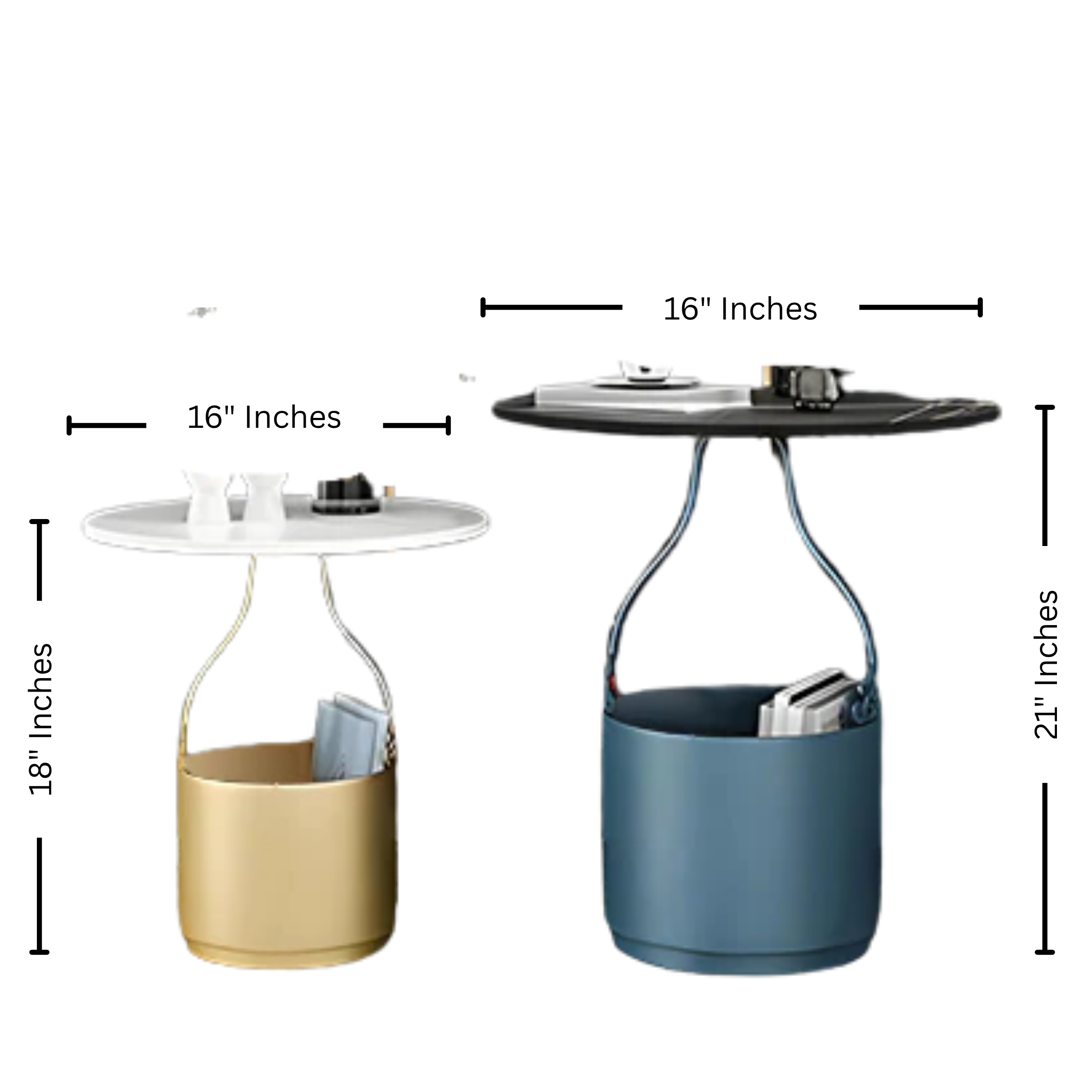 Modern Multifunctional Metal Flower Stand with Storage Tables | MST-0169