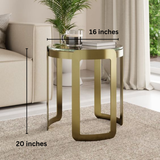 Dunelm Gold Ozai Side Table | MST-0410