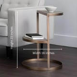 Modern End Table Gold Metal Side Table | MST-0249