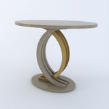 Legato Quartz Console Table - Ammonite Portobello / Gold | MST-0403