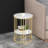 Two-tier Side Accent Table for Sofa Side - Black  |  MST-0113