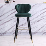 Modern Counter Height Velvet Bar Stools  | WSC-0118