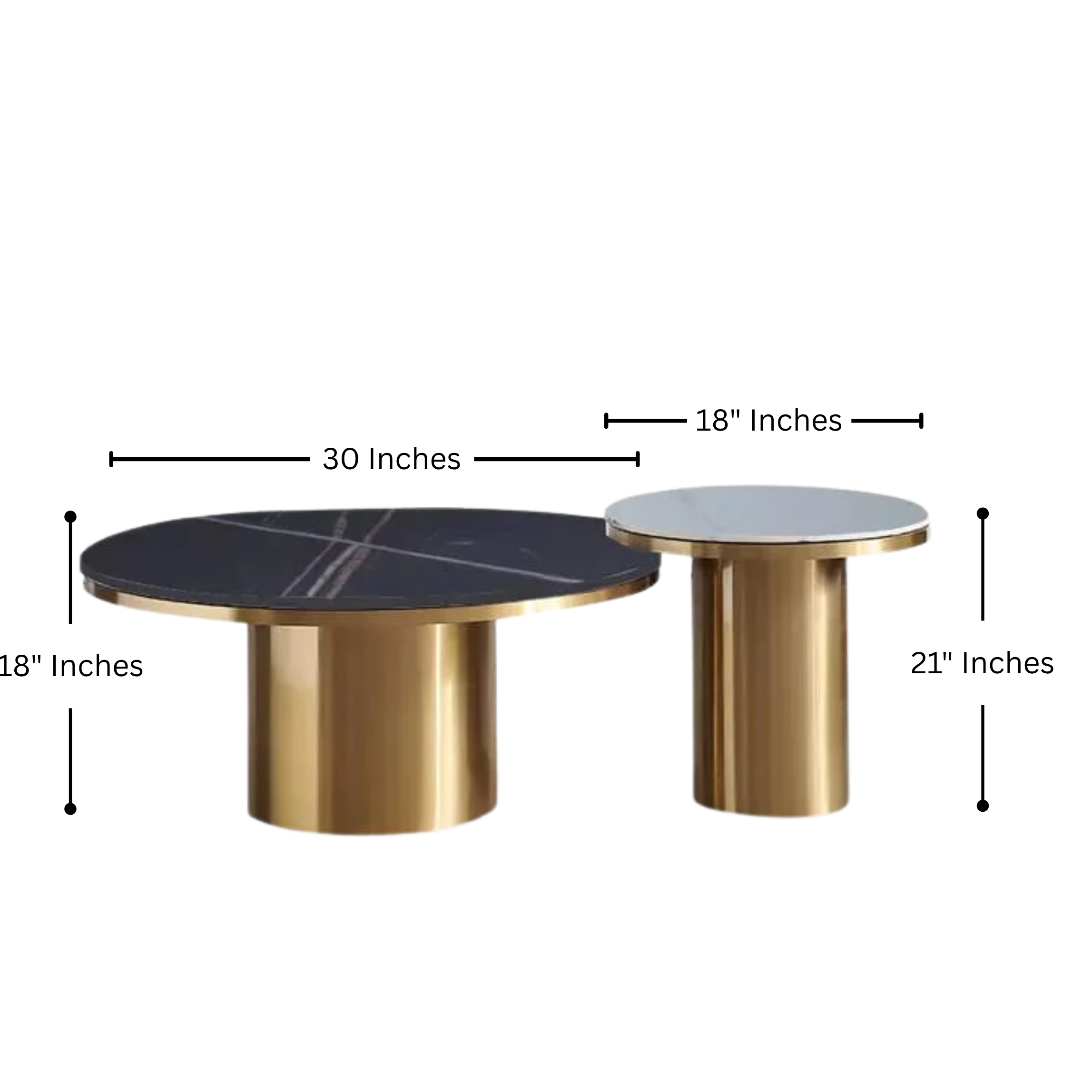 Nordic Round Granite Coffee Tables | MST-0108