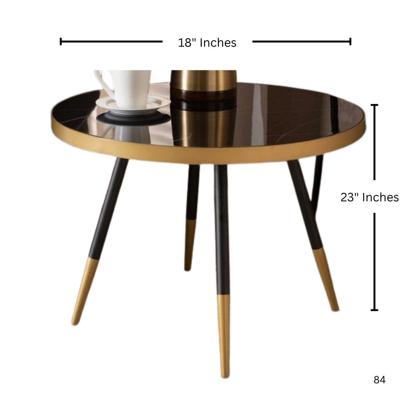 Metal Coffee Table Black/Gold |   MST-0223
