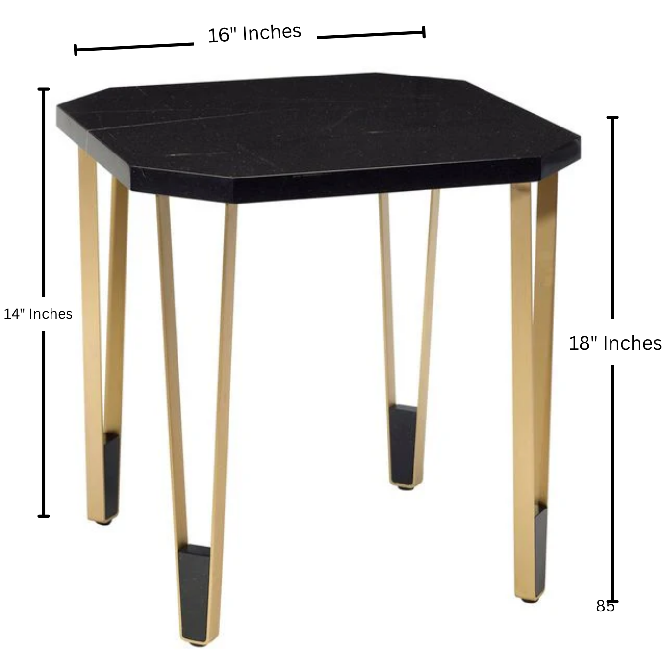 Ionic Square Side Table | MST-0224