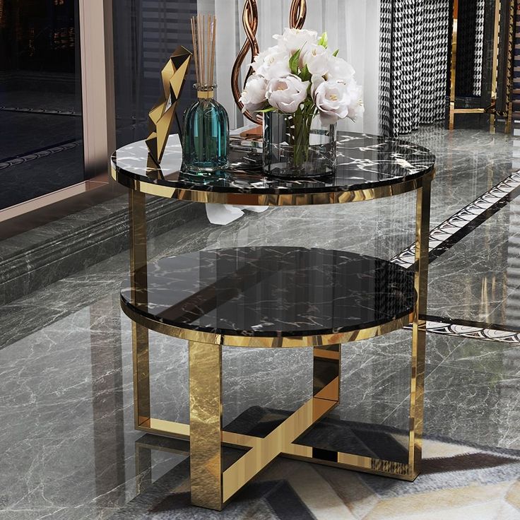 Luxury coffee table decor with Chrome Finish | MSCT-1001