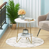 Little Tree Faux Marble End Table  | MST-0378