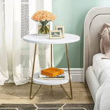 Little Tree Faux Marble End Table  | MST-0378