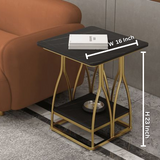 Tribesigns End Table, 2-Tier Square Side Table  | MST-0170