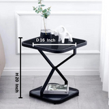 Round/Square Small Side Table with Iron Legs - Square | MST-0213