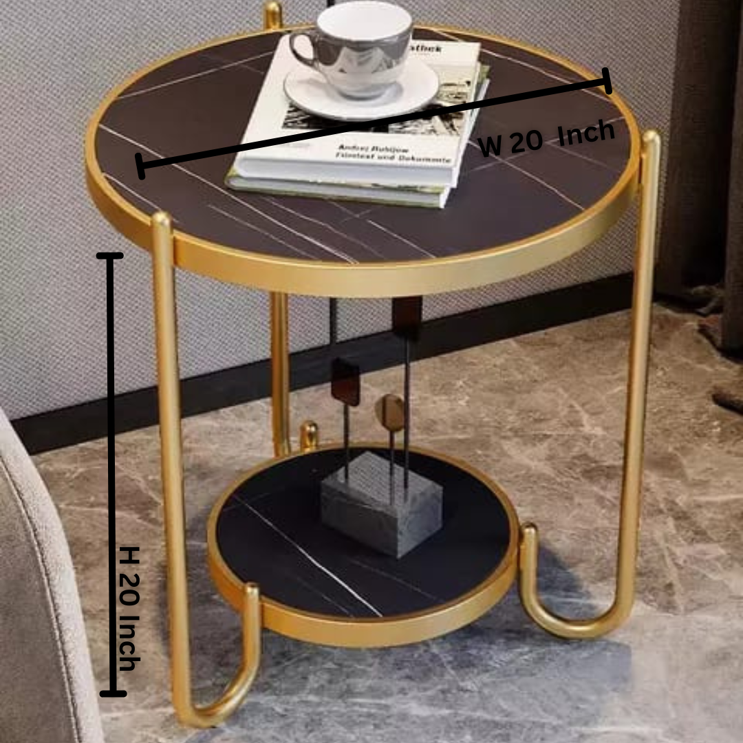 Italian  Style 2-Tier Corner Side End Table | MST-0288
