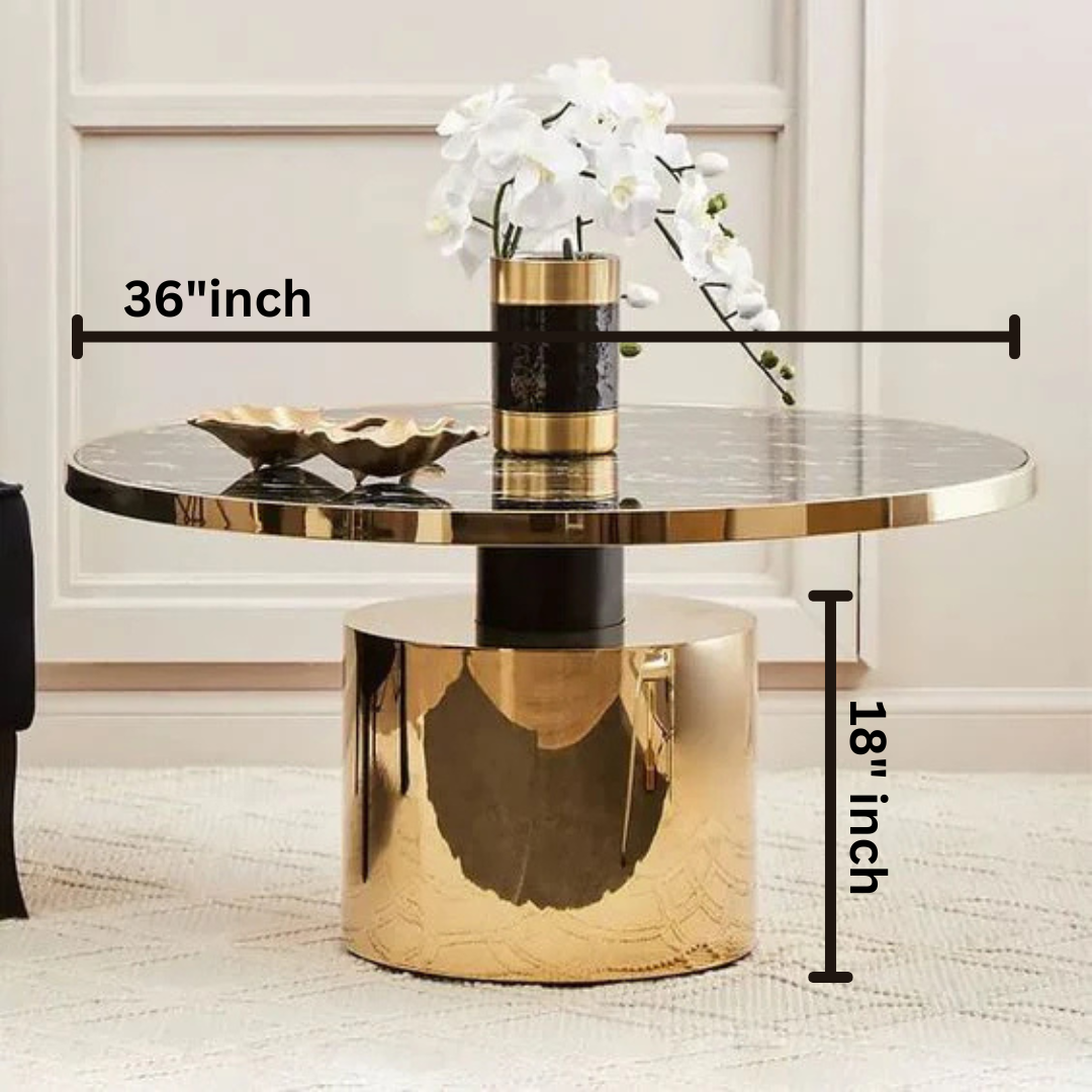 Royal Look Stainless Steel Coffee Table With Chrome Finish Mdf Top | SST-0431