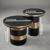 Unique Black & Gold Side tables | MST-0166