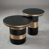 Unique Black & Gold Side tables | MST-0166