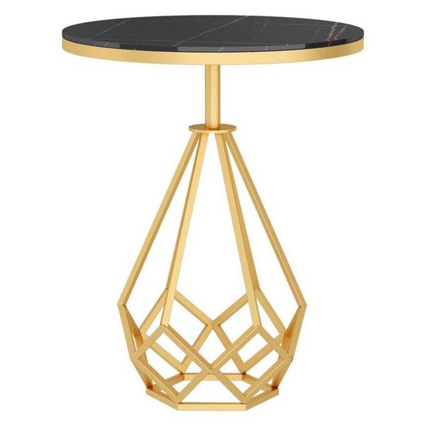 Black & Gold Coffee Table For Living Room & Office  MST-0152