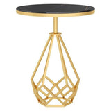 Black & Gold Coffee Table For Living Room & Office  MST-0152