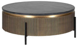 Richmond Wooden Golden Round Center Table | MST-0284