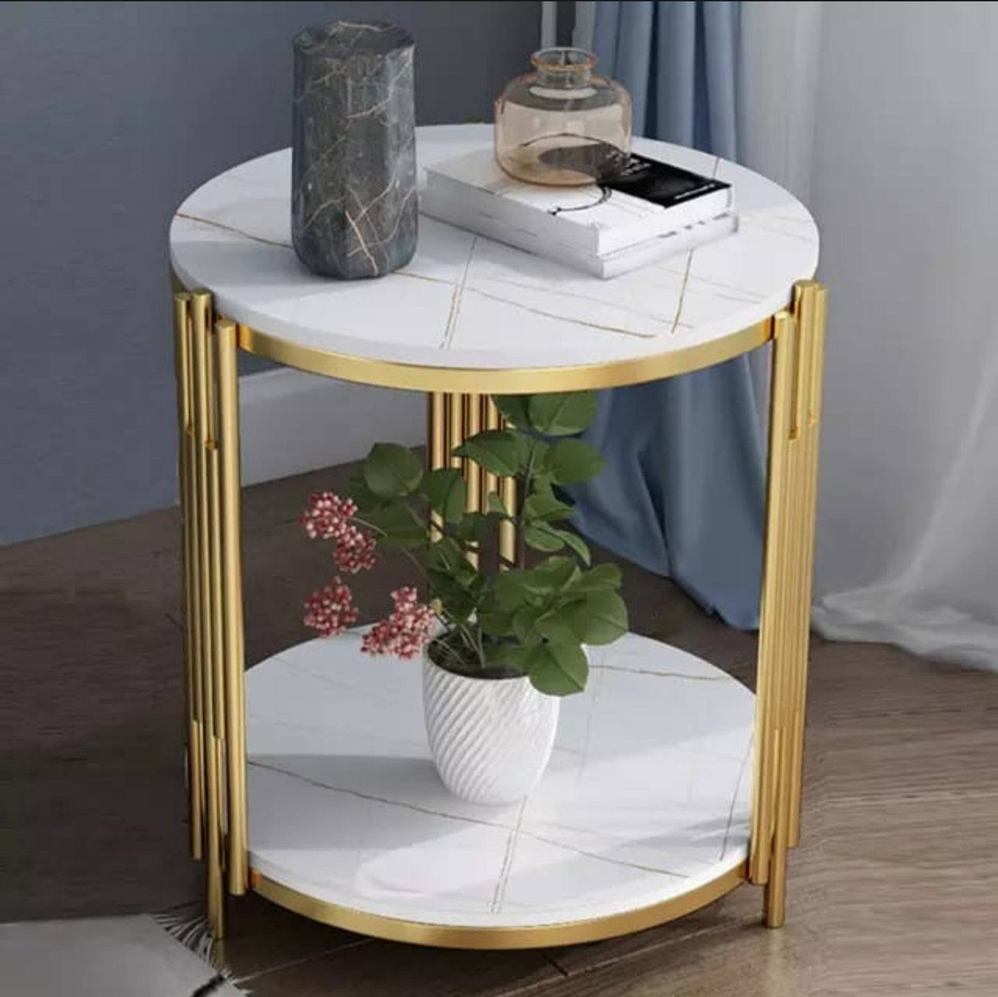 Round Top Side End Table Frame Sofa Side End Table | MST-0454