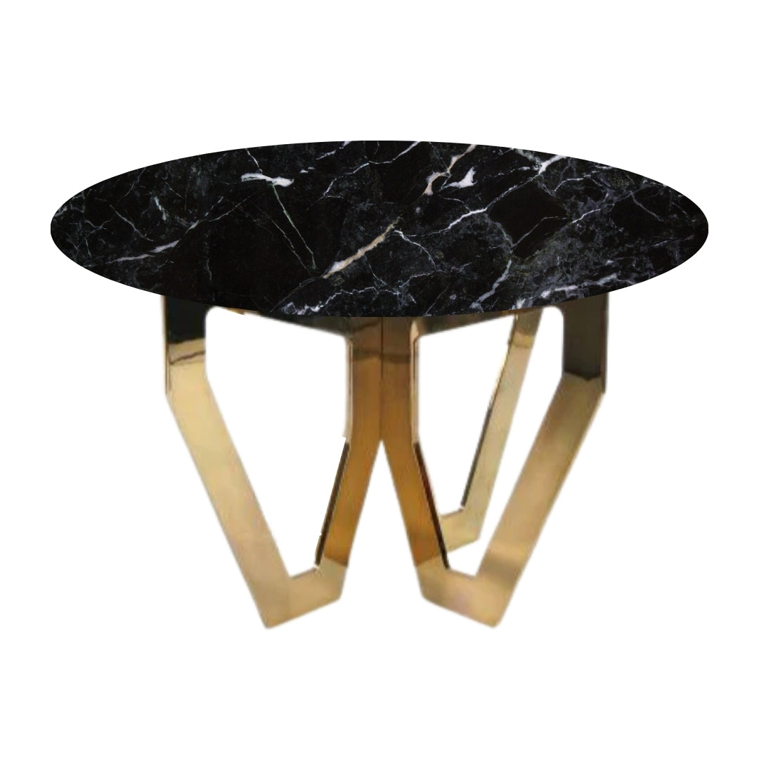 Stainless Steel Simpli Home Pedestal End Table  | SST-5069