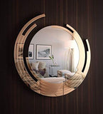 Venetian Design Eclipse Rose Gold Wall Mirror  23 Inches Diameter