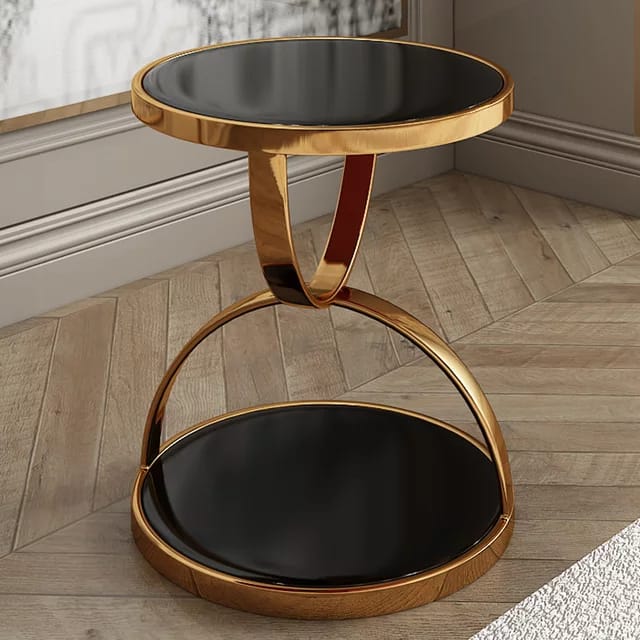 Luxury Style Gold 2-Tier Side Table | SST-5017