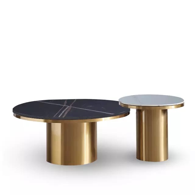 Stainless Steel Nordic Round Coffee Tables With Chrome Finish | SST-5008