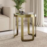 Dunelm Gold Ozai Side Table | MST-0410