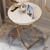 side table Marble Side Table, Gold Stainless Steel Coffee Table  |  MST-0114