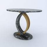 Legato Quartz Console Table - Ammonite Portobello / Gold | MST-0403