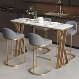 Leather Top Dining Table With 4 Stools | MSDT-0107