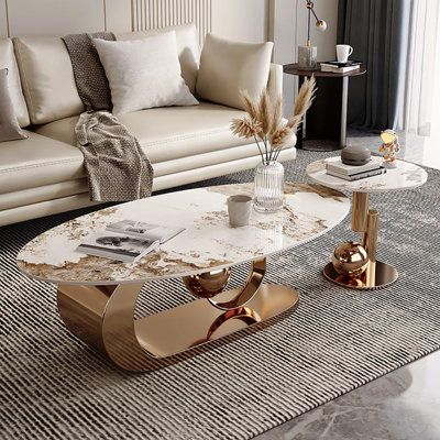 Everly Quinn Light Luxury Simple Modern Tea Table Home Living Room | SST-5049