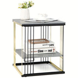 2-Tier Modern Bedside Sofa Side Table | MST-0253